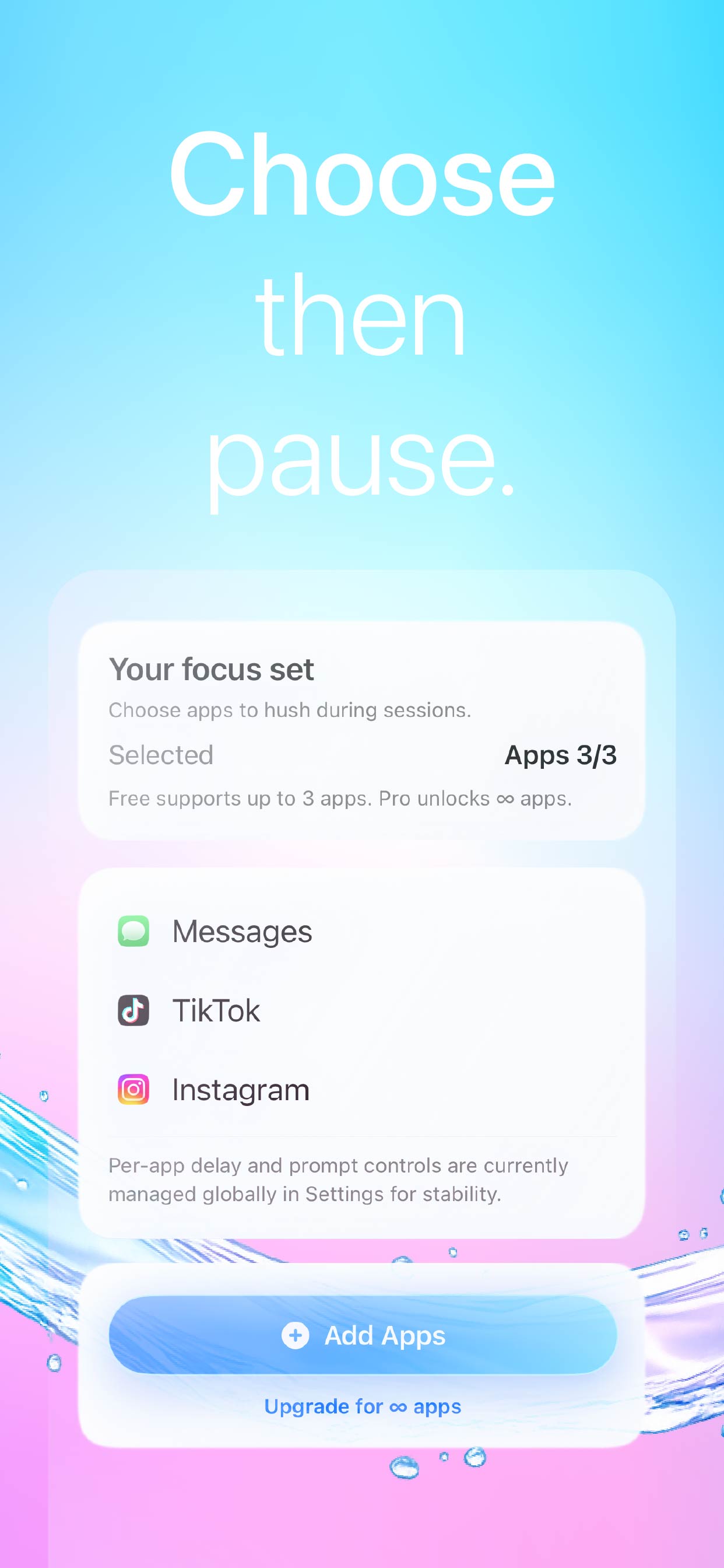 Choose then pause artwork screen